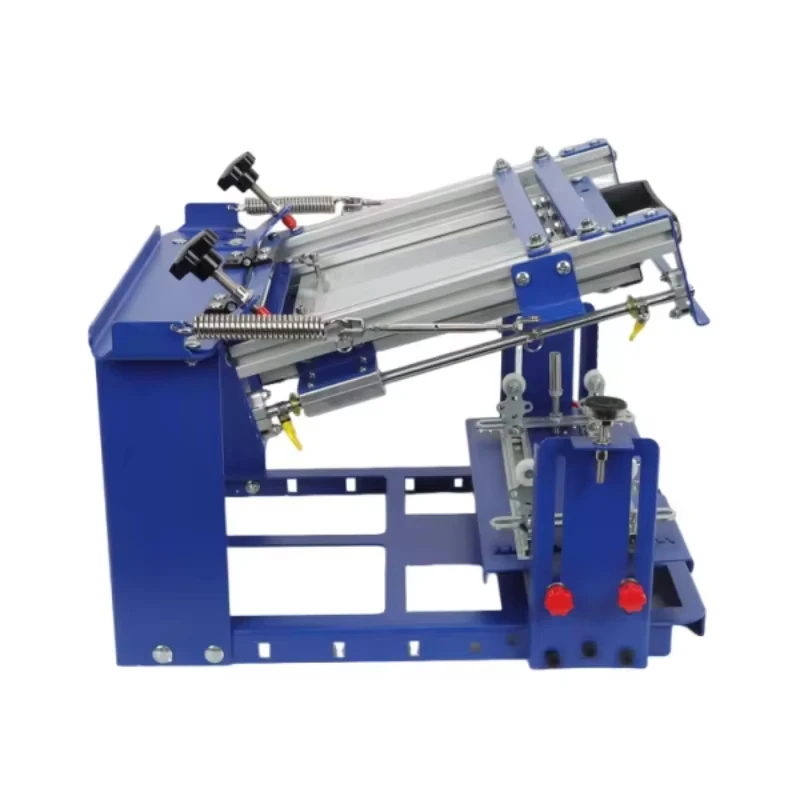 

DL-QM-D80 Manual Curved Screen Printer Silk Screen Printing Station Cylindrical Conical Plastic Glass Metal Label Printer