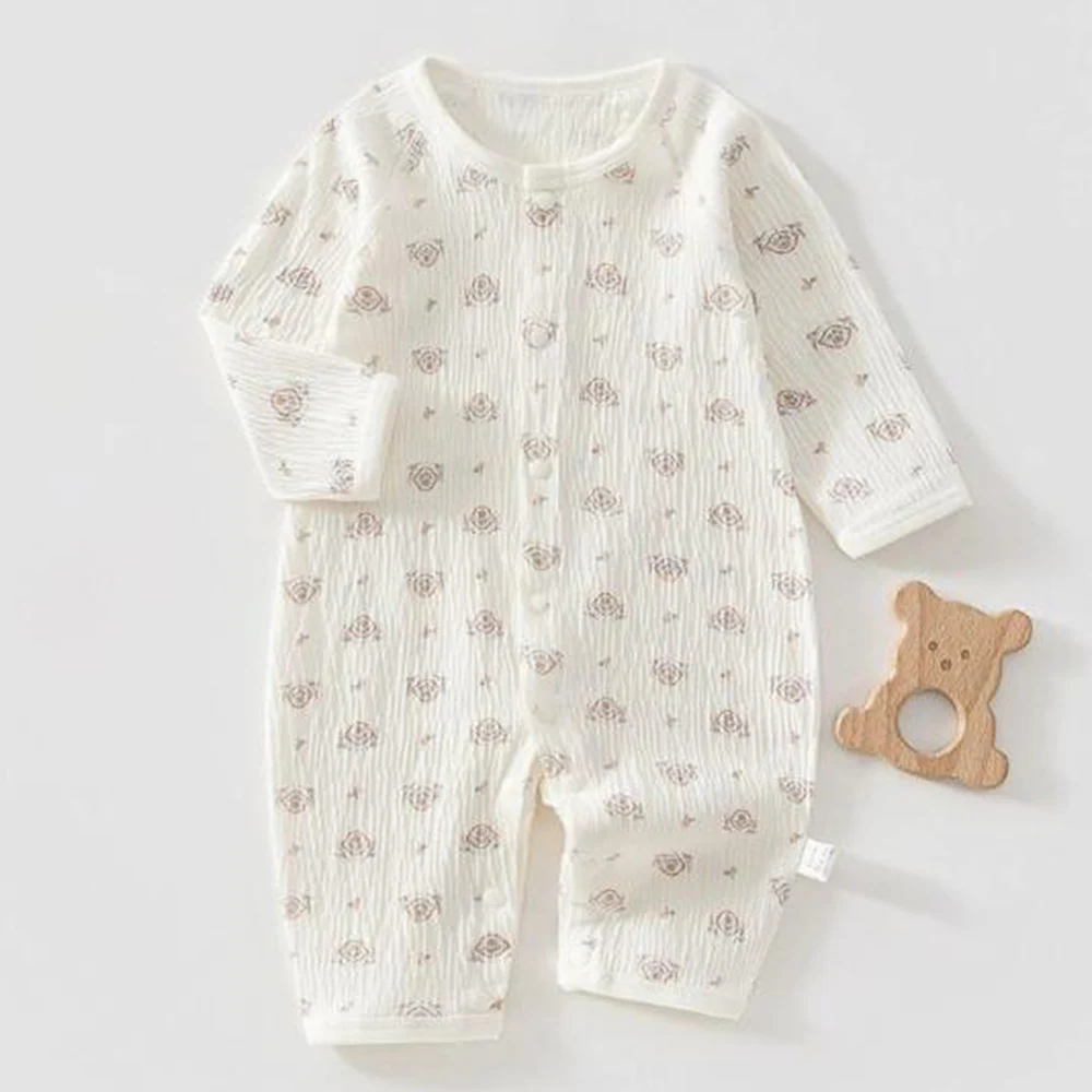 Baby Girl Long Sleeve Romper Cotton Thin Summer Infant Boy Boutique Clothes Air-conditioned Unisex Baby Jumpsuit New Arrival