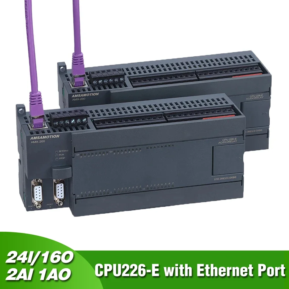 CPU226 216-2BD23 PLC Ethernet Port Replace Siemens S7-200 Programmable Logic Controller 24I 16O Analog 2AI 1AO Relay Transistor