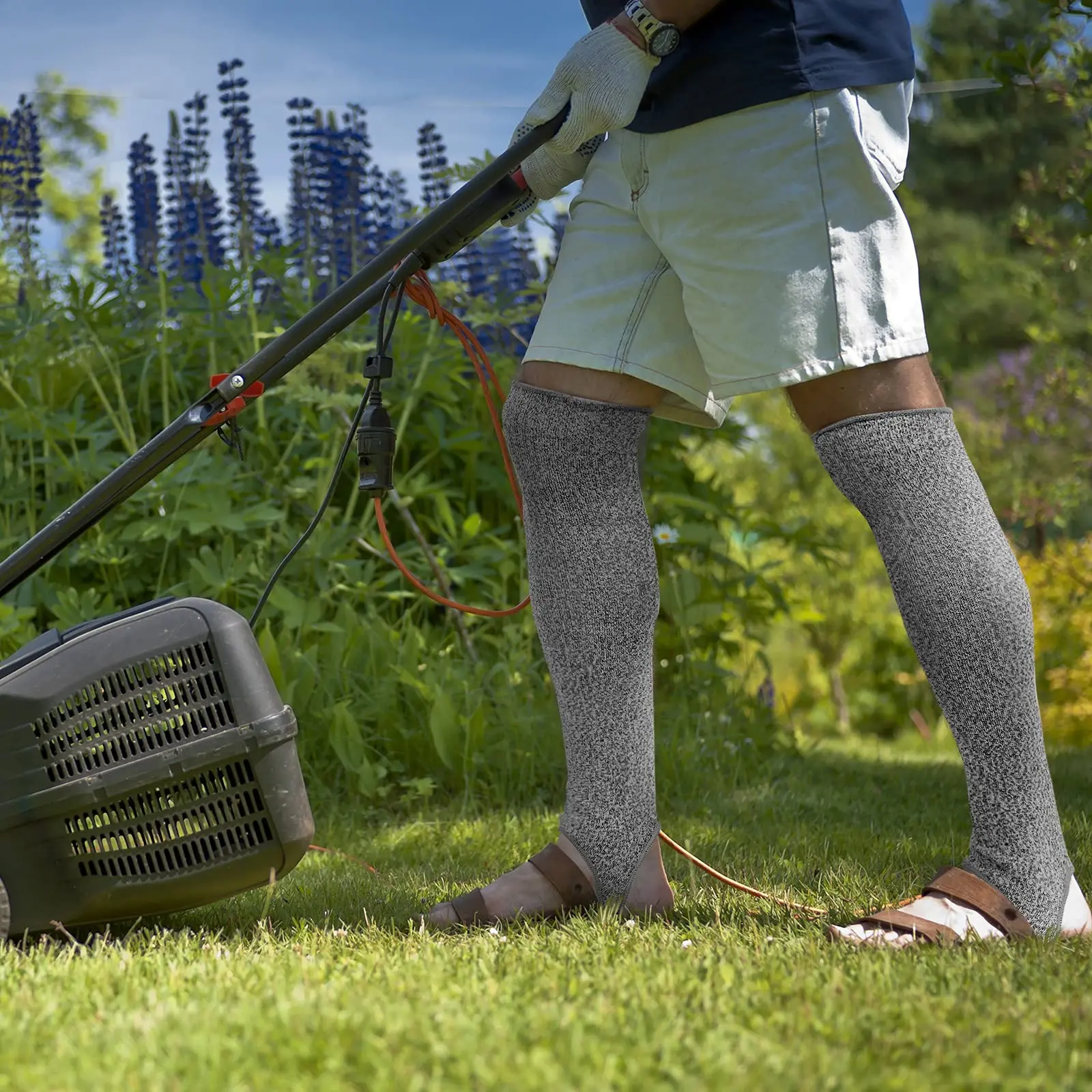 Outdoor Cut Resistant Leg Sleeves Bite-Proof Anti-cut Protective Leg Sleeves for Gardening Welding Lawn Mowing Guard Safety