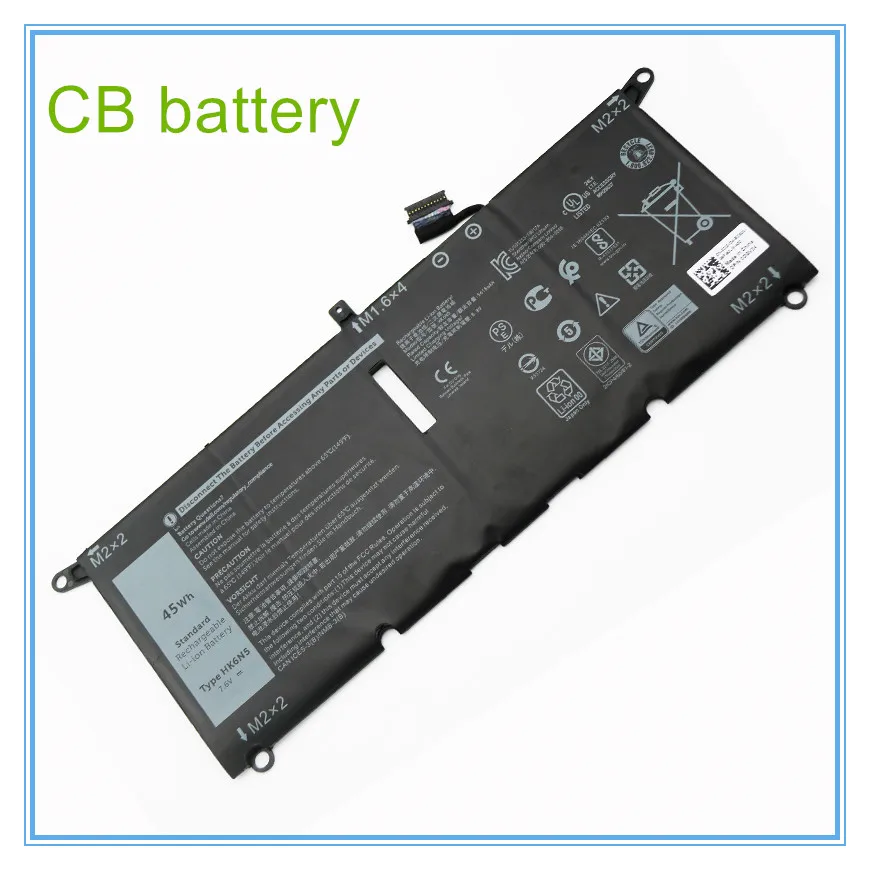 Original quality for 7.6V 6500mAh 52Wh 0H754V DXGH8 Battery for 13 9370 FHD I5 Series