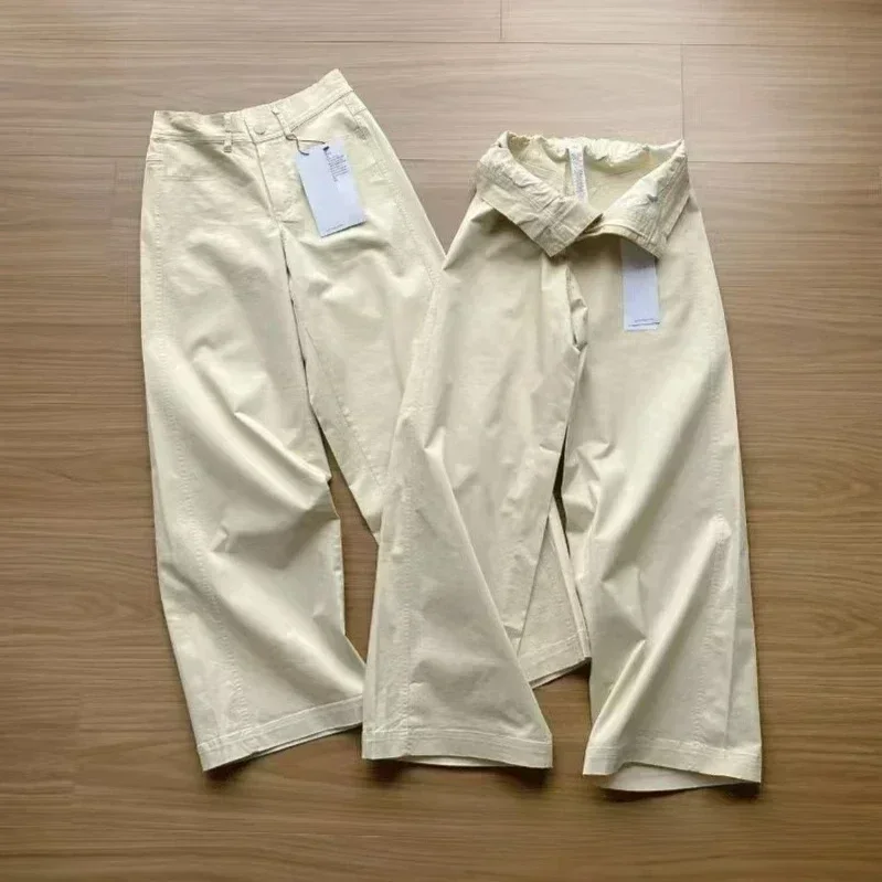 Брендовые широкие брюки с высокой талией al, свободные утягивающие прямые драпированные брюки, универсальные повседневные женские модные брюки