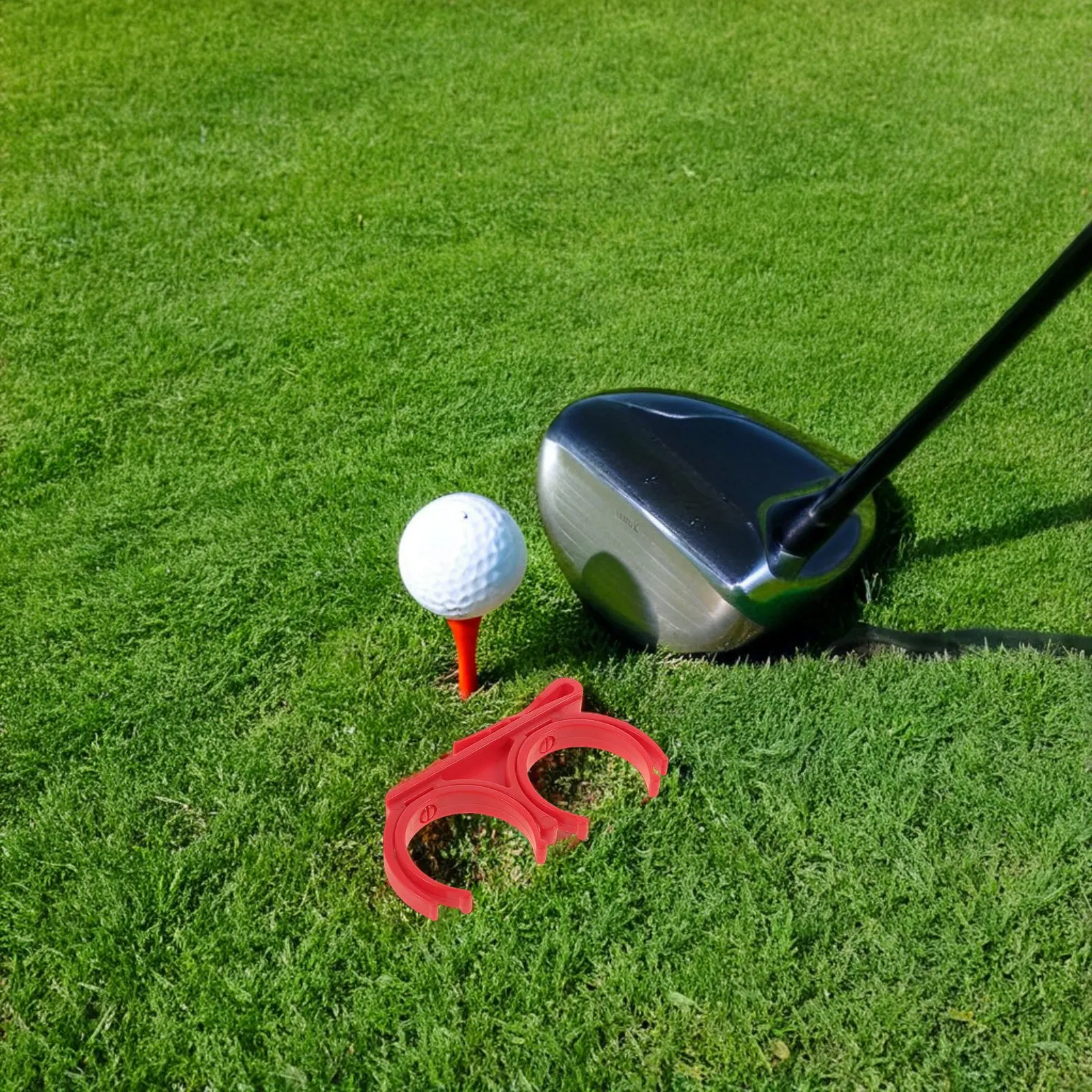 4Pcs Golf Ball Holder Clip Plastic Rotatable Folding Dual Ball Grabber Golf Bag Accessory Portable Pickup Organizer