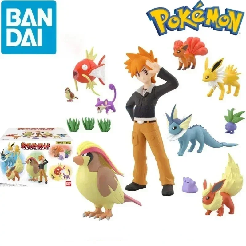 

Bandai оригинальные весы World POKEMON Kanto Region Blue Oak Vaporeon Flareon Jolteon аниме фигурки игрушки для детей подарок