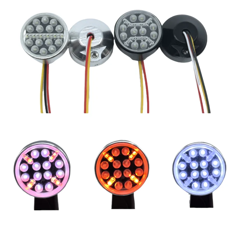 3 Color LED Spotlight Light Headlight Lamp for Tamiya 1/14 RC Truck Scania Volvo Benz MAN King Tractor Trailer LESU Degree Parts