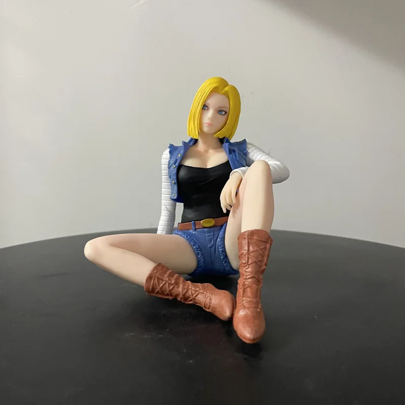 

11 см аниме Dragon Ball Z Android 18 Lazuli сидящая версия. Фигурка из ПВХ, сексуальные девушки, статуя, Коллекционная модель, игрушки, куклы, подарки