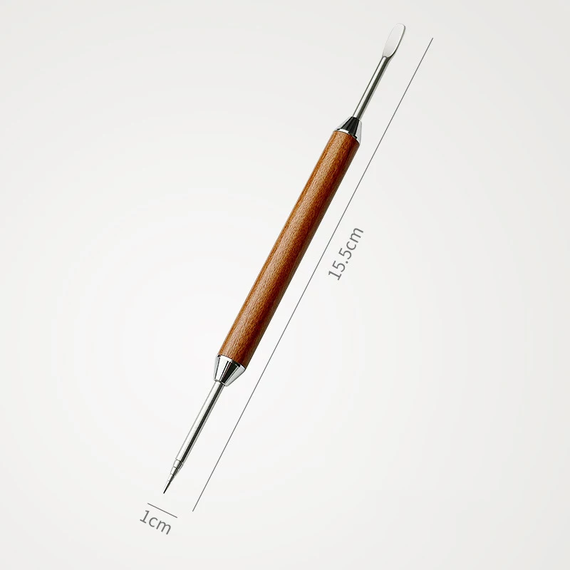 Koffie Latte Art Rvs Carving Naald Massief Hout Latte Koffie Gehaakte Naald Fancy Koffie Latte Art Pen Barista Tool