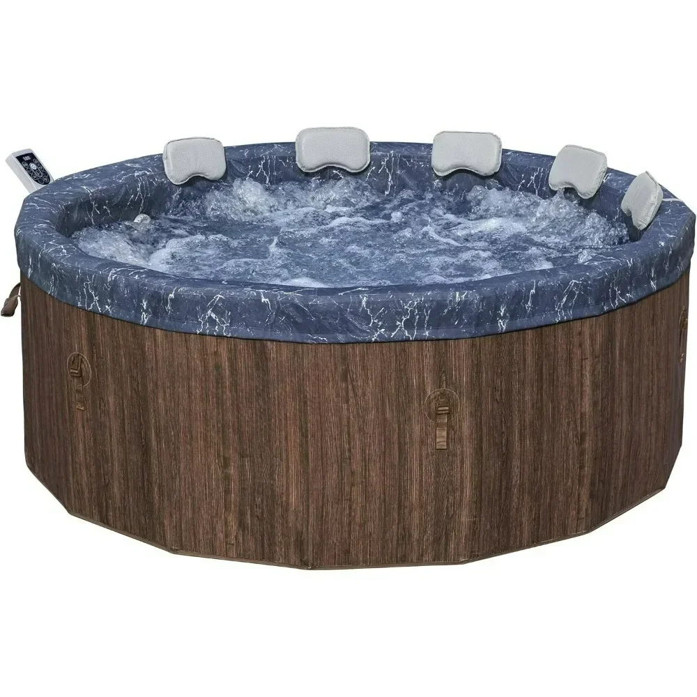 

5-7 Person Smart Energy-Efficient AirJet Hot Tub, Portable Outdoor Spa System, App Control, 180 Jets and 10 Jetstream Nozzles