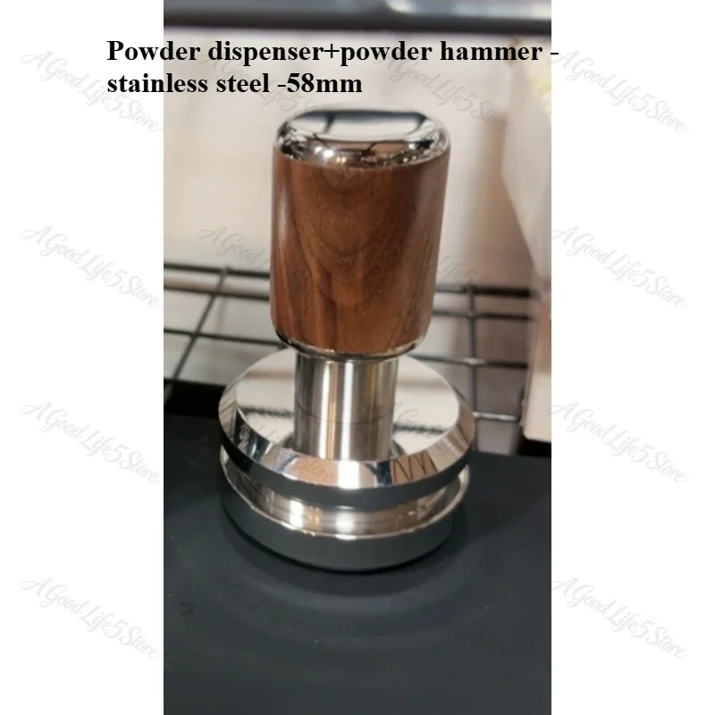 Suitable for Omnibrewer Italian Coffee Cloth Powder Press Two in One Filler 58mm Impact Cloth Powder Hammer Threaded Bottom