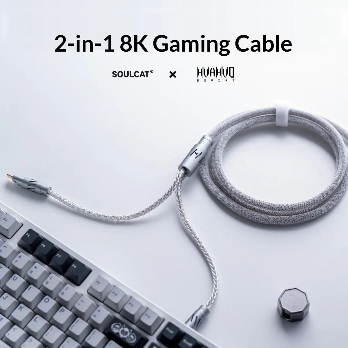 SOULCAT x HUAHUO Esports One to Two 8K Esports Cable Magnetic