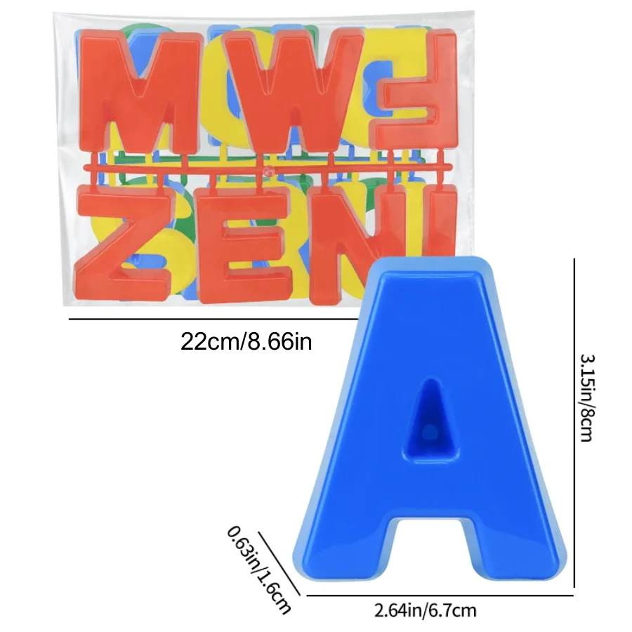 Toys for Learning Letters | Beach Sand Molds | Educational Beach Toys Letter Sand Molds 26 Pieces Beach Toy Set, Random Colors