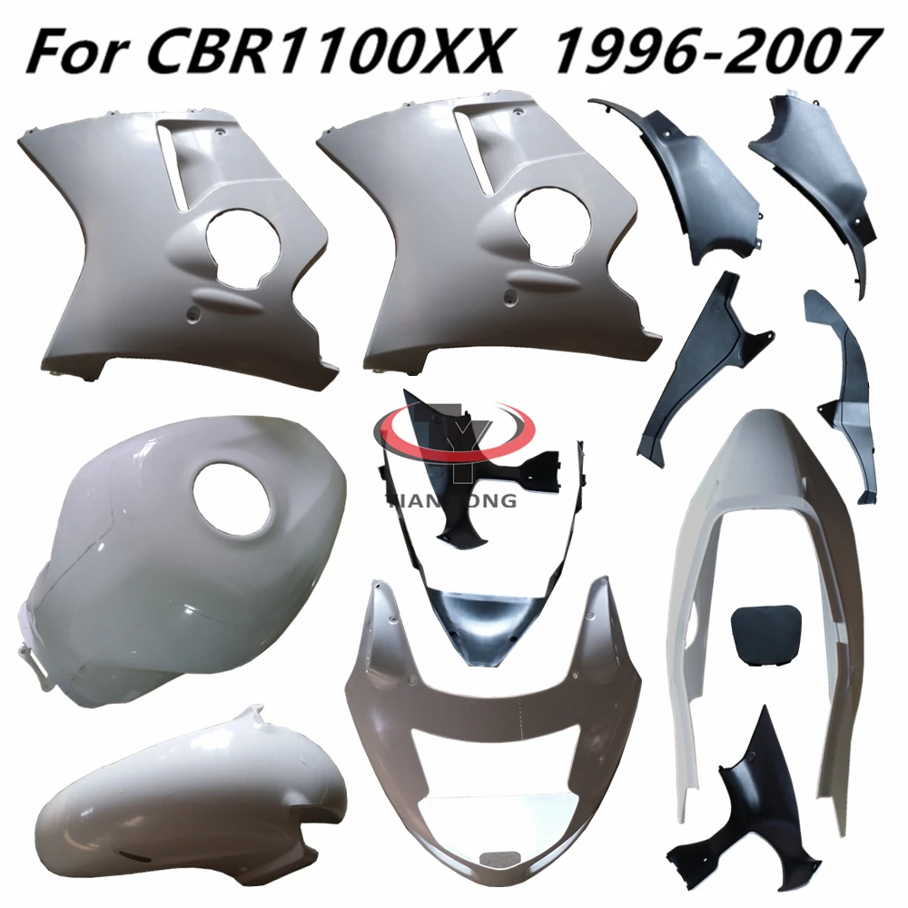 For CBR1100XX 1996-2007 CBR1100 CBR 1100 XX 96-07 Motorcycle Unpainted Bodywork Fairing Components ABS Injection Plastic parts