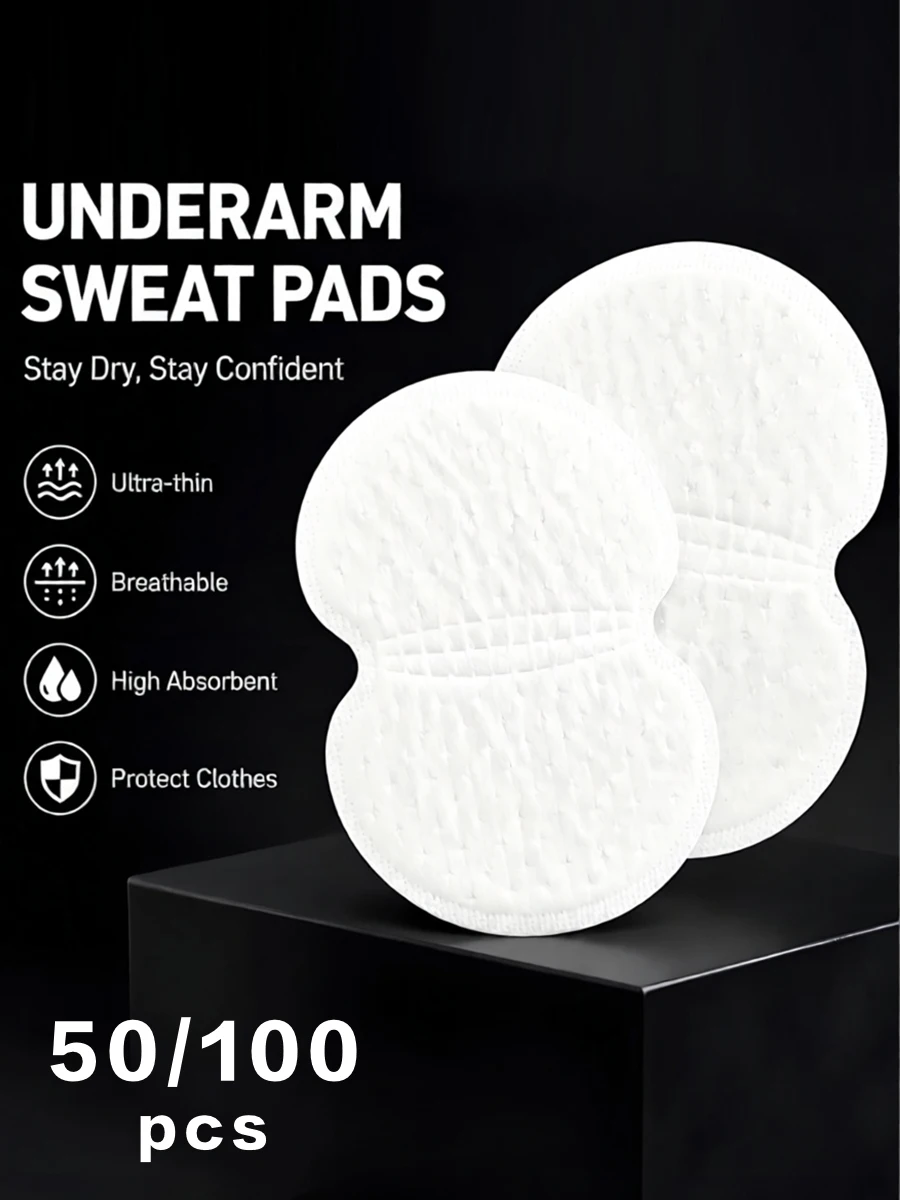 Disposable Underarm Sweat Pads Breathable Invisible Armpit Sweat Absorbers Adhesive Pads for Summer Comfort