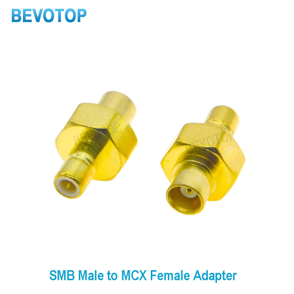 

100PCS/lot SMB Male Plug to MCX Female Jack Connector Straight Adaptor High-Quality 50 Ohm Gold plated RF Converter Connector