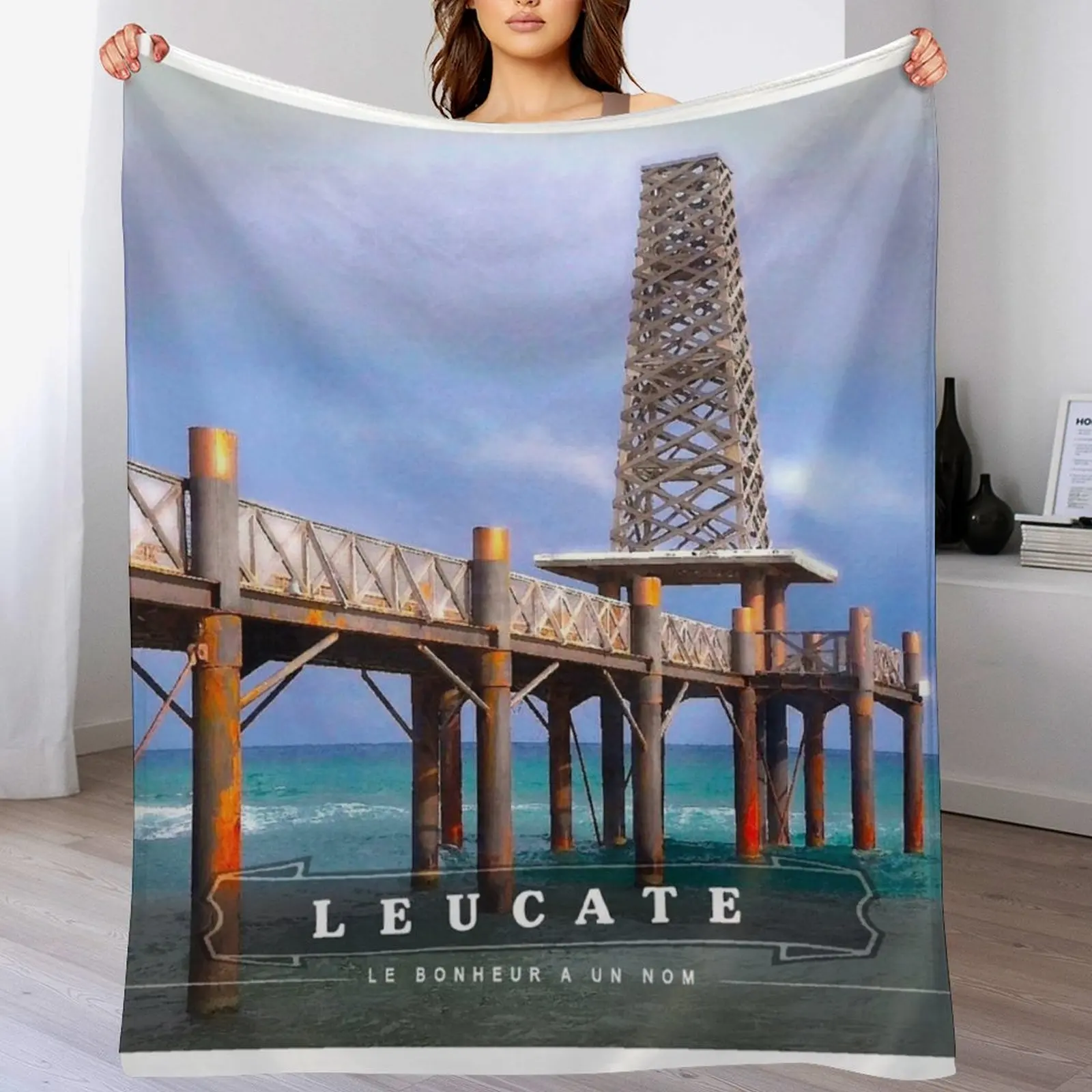 

The pretty pontoon of Leucate Throw Blanket halloween Furrys Blankets