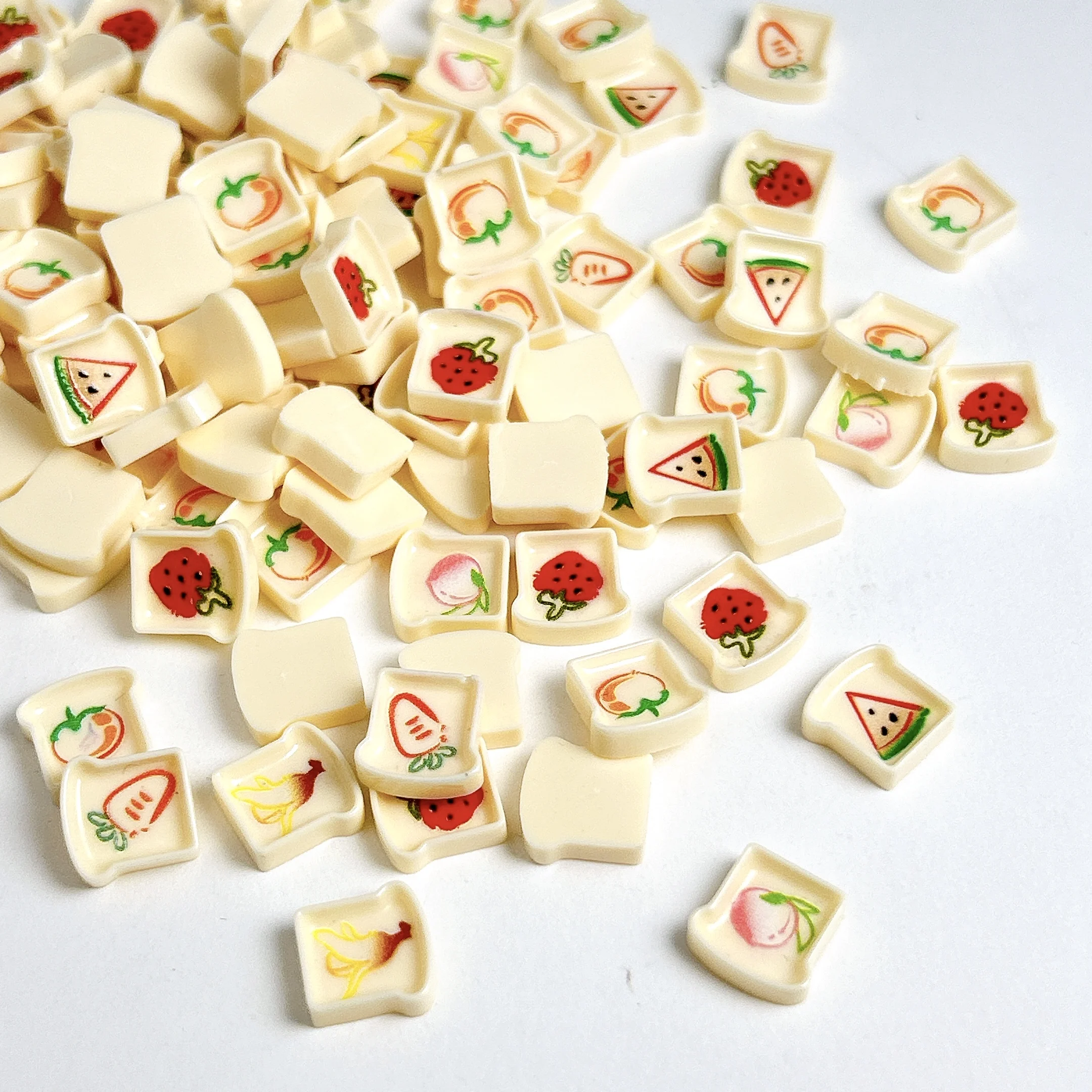 30PCS Entzückende Kreative Früchte Serie Platte Nagel Charms Cartoon Simulierte Wassermelone Karotte Platte Harz Nail art Dekoration DIY