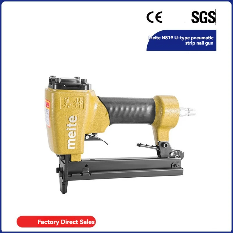 Industrial Grade N819 Staple Gun 70pcs Capacity Carbon Steel Tool for Wooden Box Furniture Assembly
