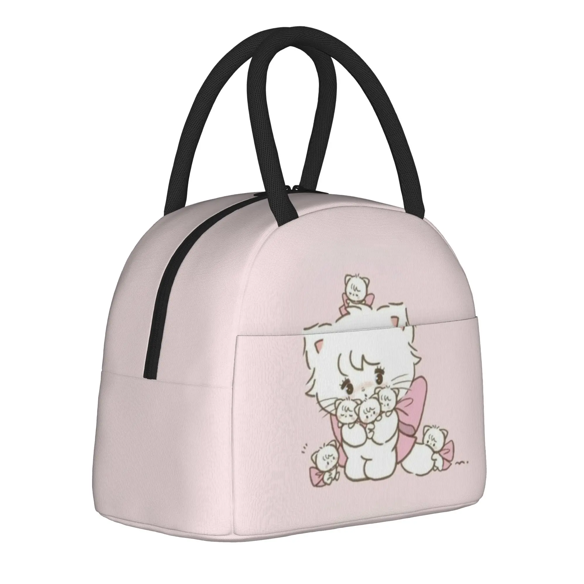 Mikkos Cute Cat Insulated Lunch Bag Large Lunch Container Thermal Bag Tote Lunch Box College  Travel Men Women