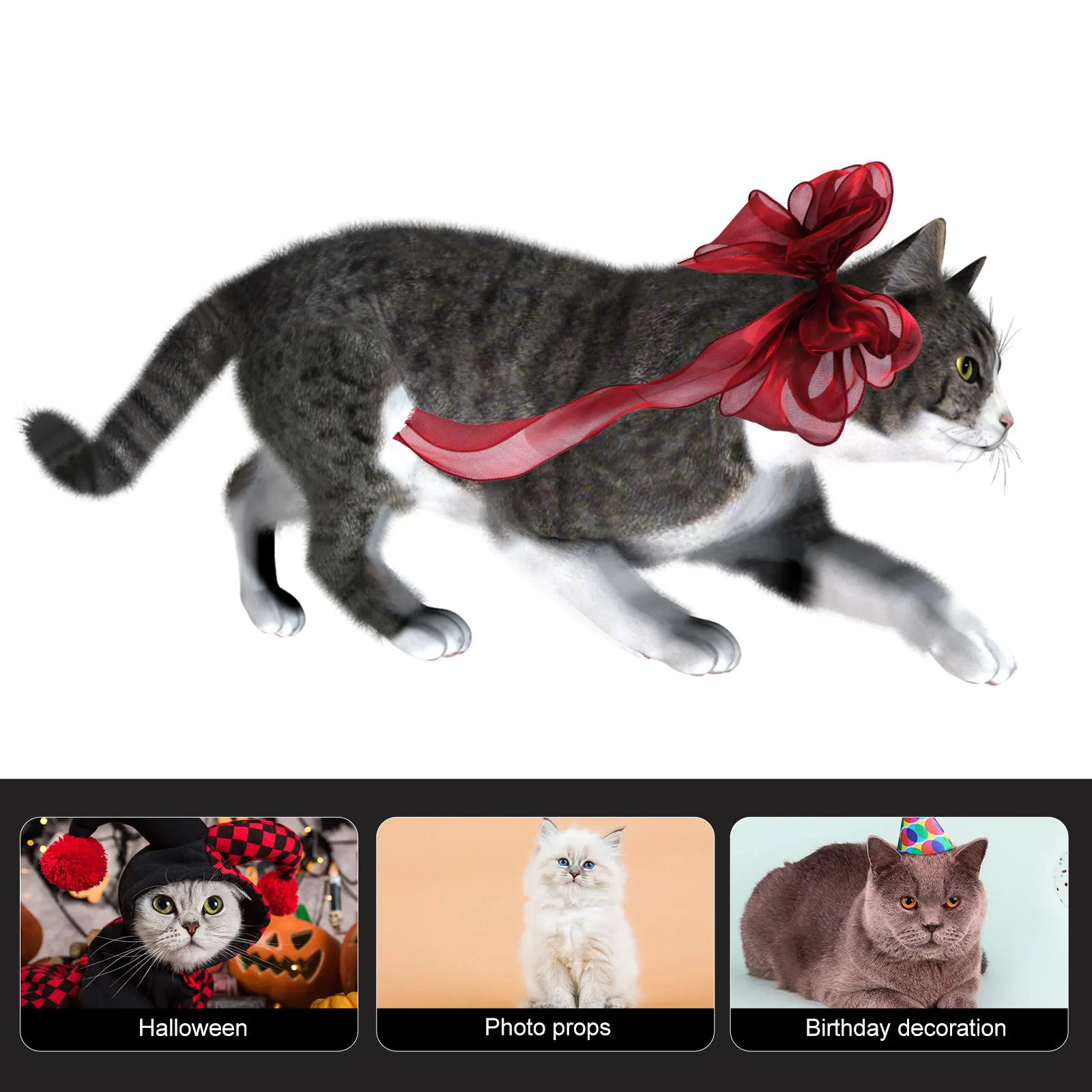 

Cat Collar Rhinestone Pet Headdress Jewelry Kitten Collars Accessories for Cats