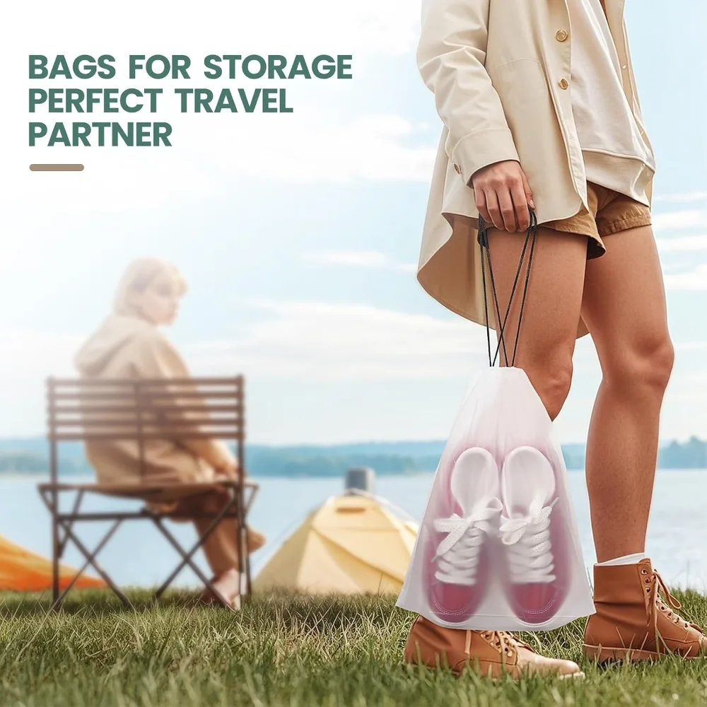 Waterproof Travel Shoe Bags for Packing Storage 23 Pack Large Shoe Organizer Bags with Separate Compartment for Men and Women Travel Essentials Accessories Durable Reusable Shoe Carriers for Gym Sports Work Vacation - view 3