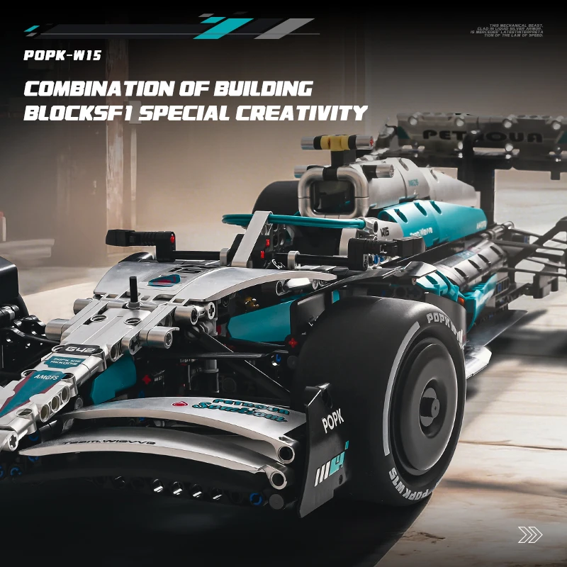 New Racing Car F1 Building Set Building Blocks Car Assembly Cool Collection Display Model Car Kit Boy Toy Birthday Gifts 1420pcs