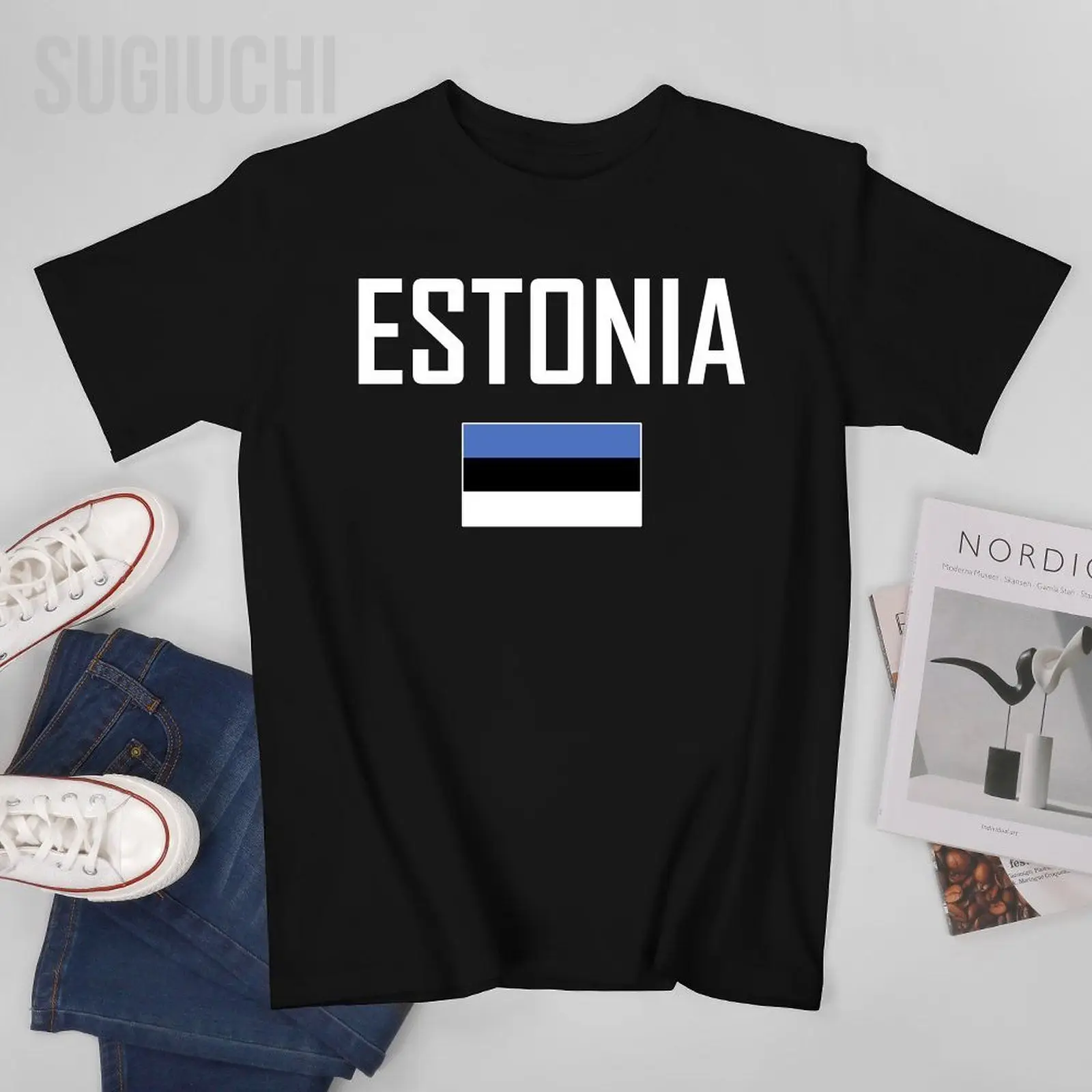

Men Tshirt ESTONIA Flag And Font Tees T-Shirt O-neck T Shirts Women Boys 100% Cotton Clothing More Color
