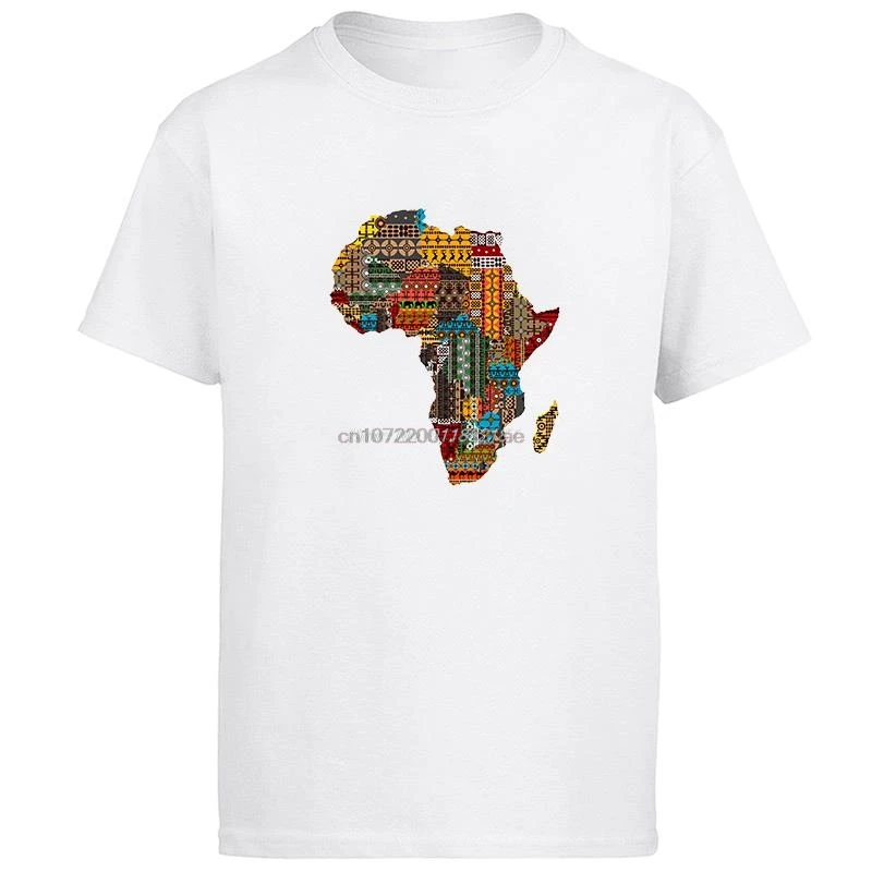 Africa Map Fashion Graphic T Shirts Oversized Cotton Short Sleeve T-Shirts Summer New Shirts And T-Shirts Tees Tops Mens Clothes