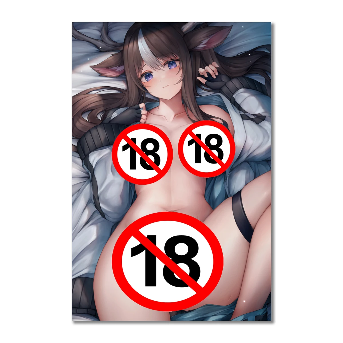 Fantasy Girls Antler Big Boobs Pussy Nude Anime Wall Art Posters Canvas Printings Paintings Home Decor Artwork