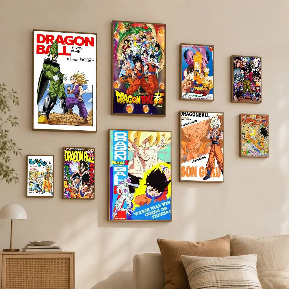 Anime Dragon-n Ball-l HD Art Sticky Wall Waterproof Home Living Room Bedroom Bar Aesthetic Decoration