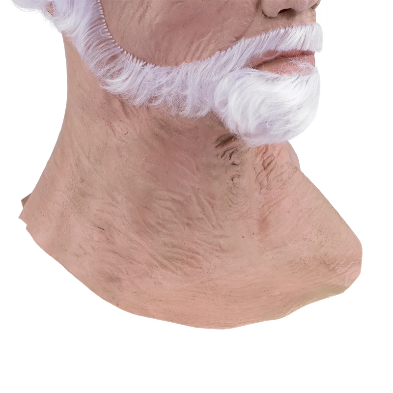 1 Stück Halloween-Dekoration Männermaske Vollkopfmaske Realistische Silikon-Oldermaske Simulationszubehör Party-Cosplay-Requisiten – Detail 9