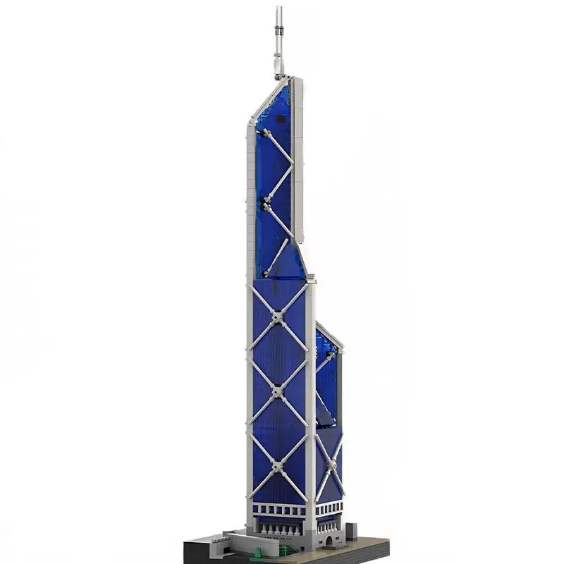 Bank of China Tower Street View Building Blocks Model City Center Famous Architecture Creative Bricks Desktop Display Toys Gifts