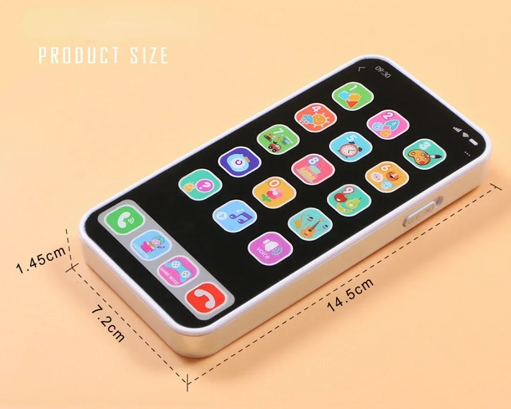 Fake Phone Kids Play House Toys Simulation Music Touch Screen Cell Phone with Light Baby Boys Girls Toys Mobile Phone Model Toys