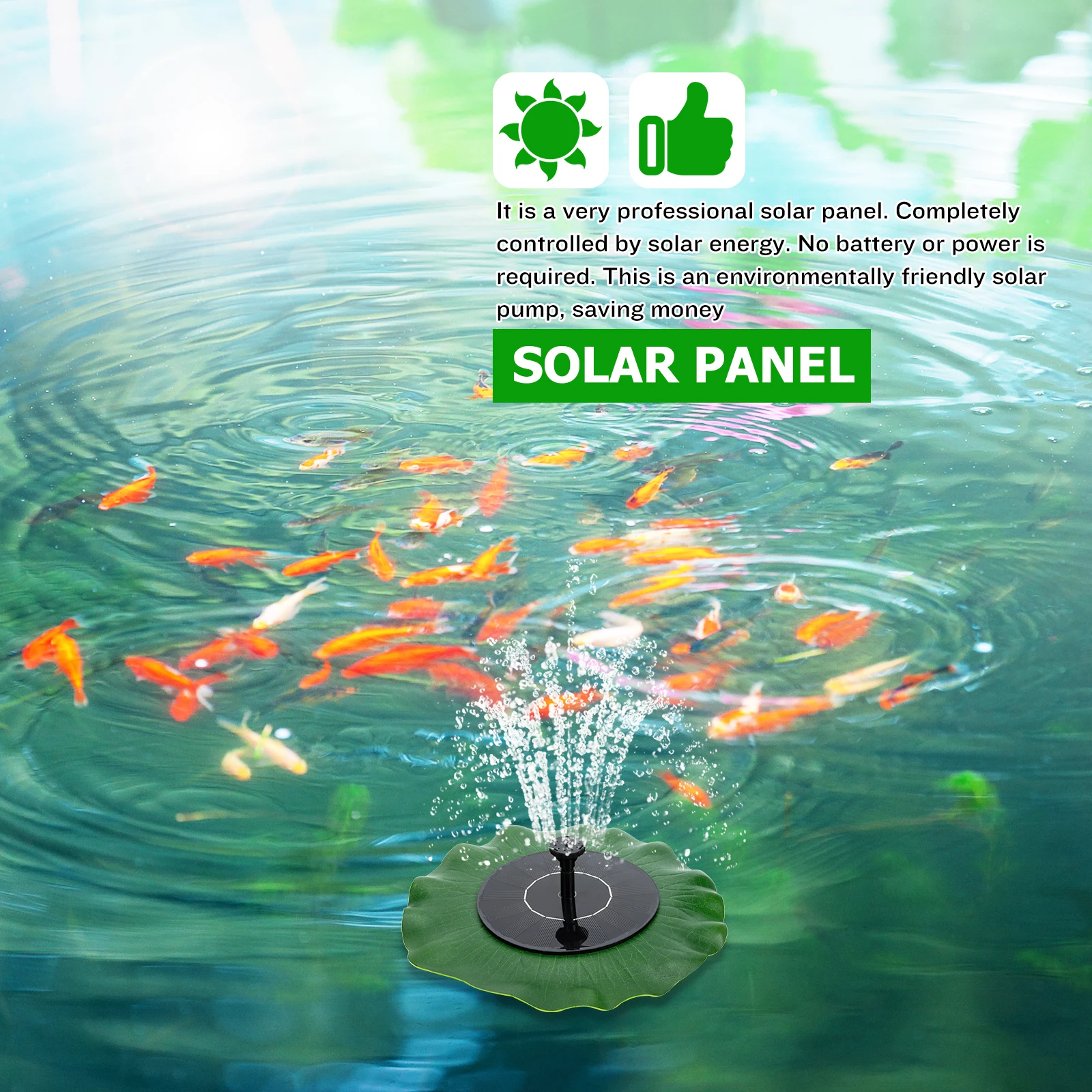 

1Set Solar Fountain Set High Quality Silent Outdoor Pond Water Circulation Solar Powered Fountain Pump Kit Garden Decoration