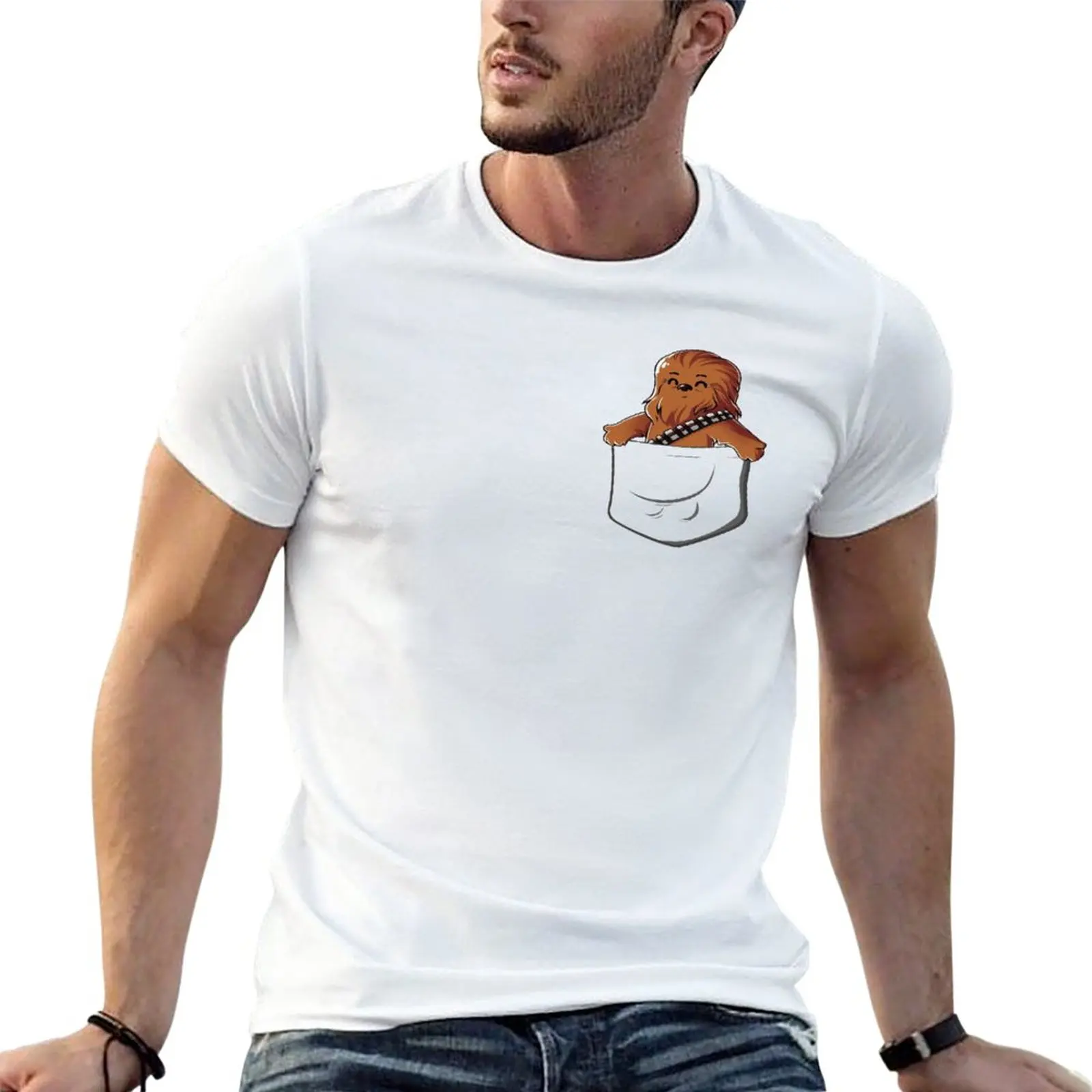 New Wookie In A Pocket Cute Funny Fluffy Wooky Looking For A Hug T-Shirt Tee shirt t-shirts man t shirts men