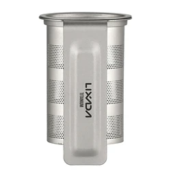 Reusable Pure Titanium Mesh Tea Infuser Tea Strainer Teapot Tea Leaf Spice Filter Drinkware Handle Strainer Fast Ship Tool