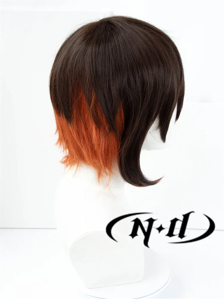 Yakumo Wigs From Anime Game Nu: Carnival Aster Syntheitc Black Brown Orange Mixed Cosplay Wigs Halloween