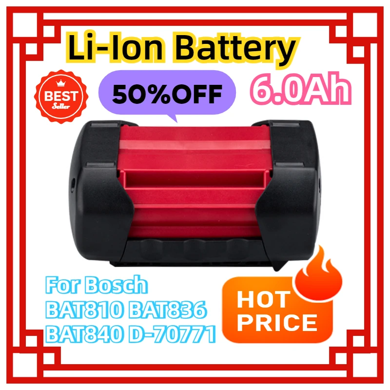 

Li-Ion Battery for Bosch 36V 6.0 2607336003 2607336004 2607336107 2607336108 2607336173 BAT810 BAT836 BAT840 D-70771 36V