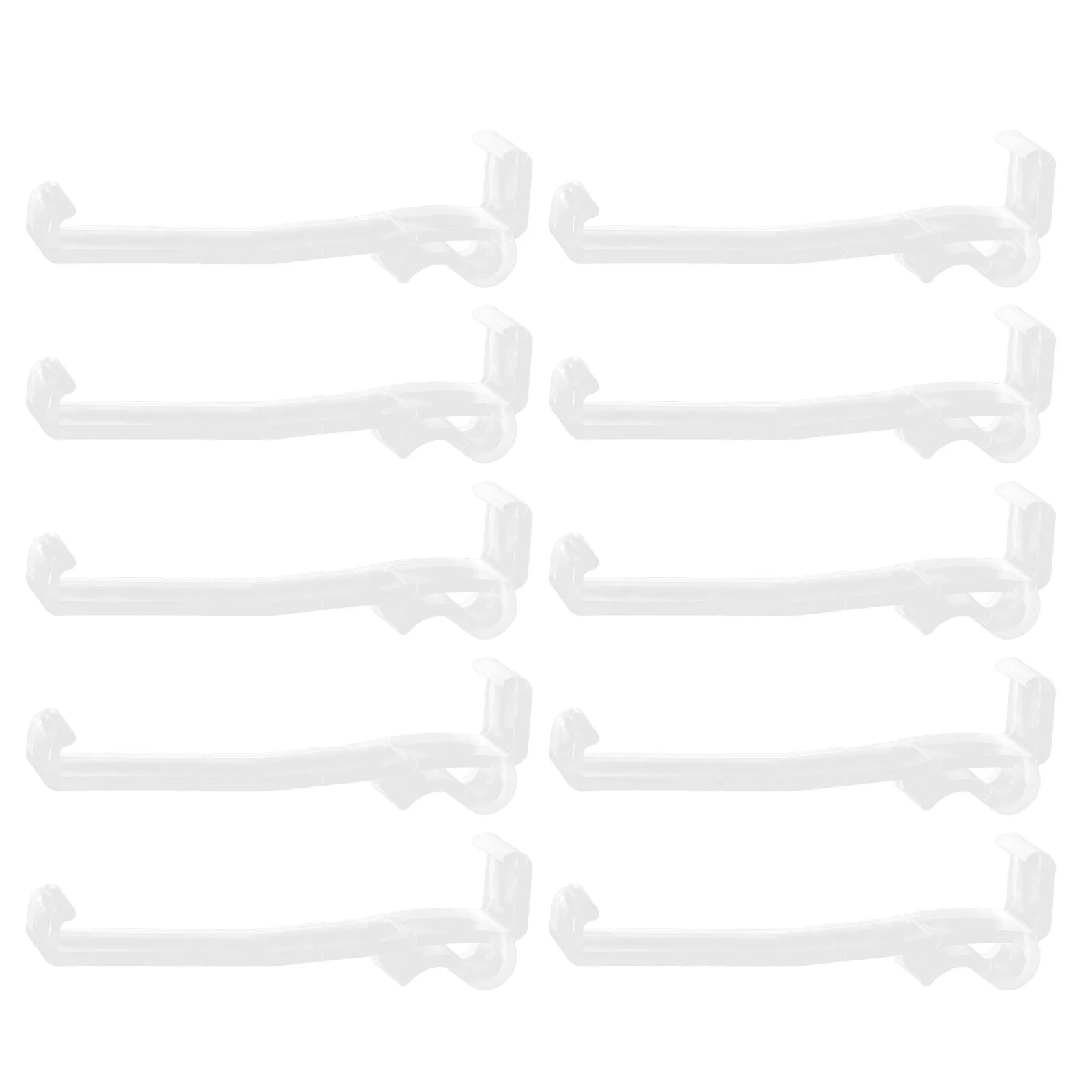 

10 Pcs Sealing Hook Matching Curtain Plate Hooks Home Coat Hanger Clear Accessory Plastic Parts Hangers