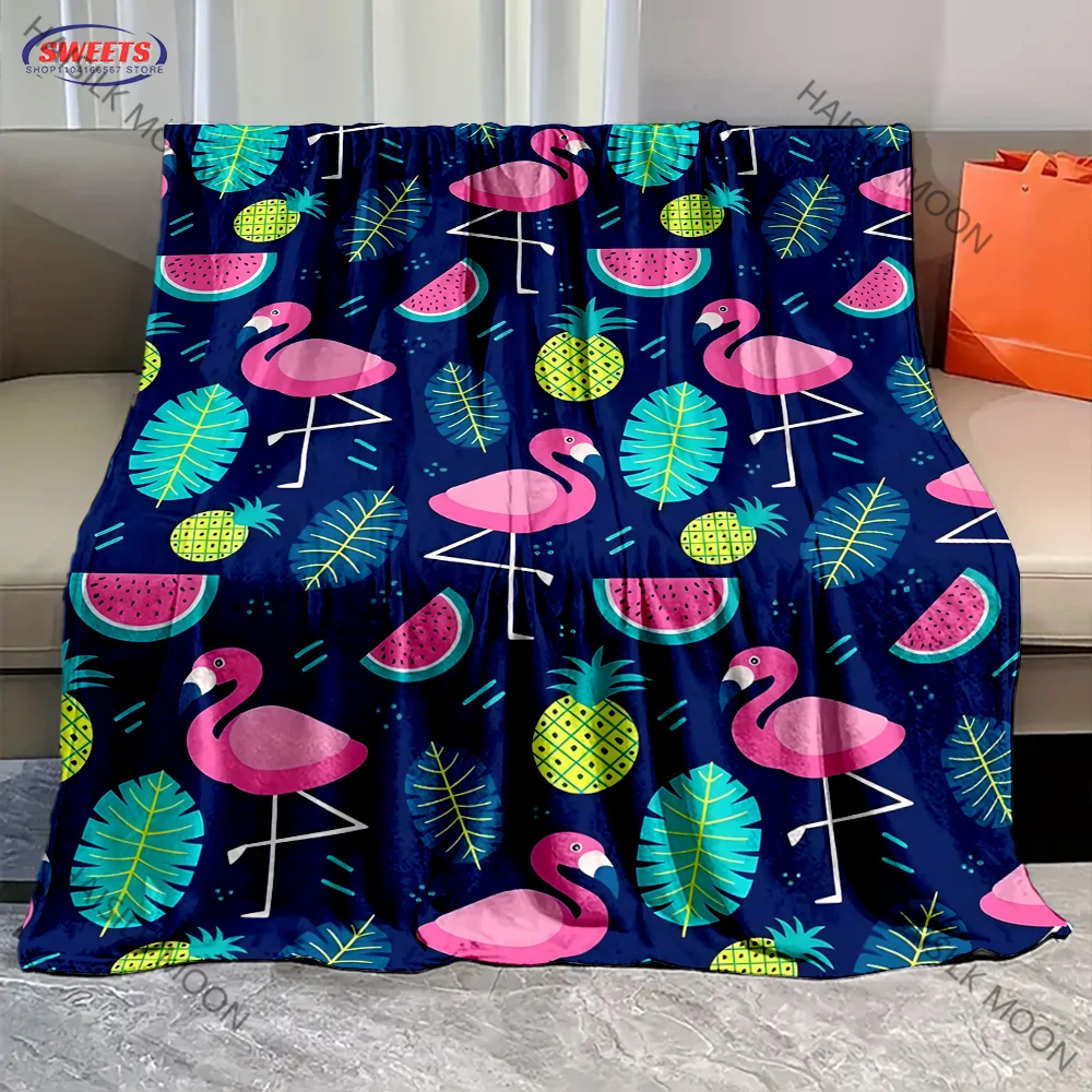 New Arrival Beautiful flamingo Print Flannel Blanket Luxury Bed Blanket for Daughter Wife Couch Soft Cozy Lightweight Nice Gifts