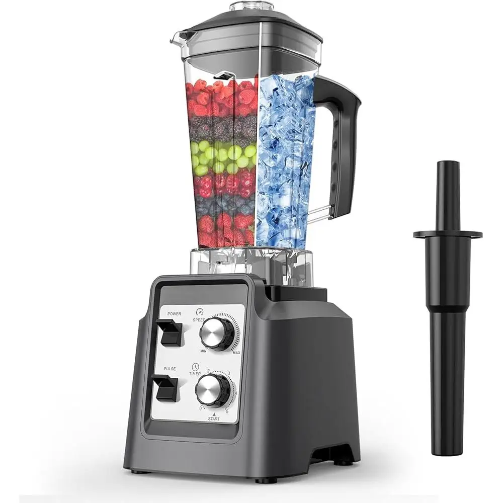 Multifunktionaler Smoothie-Mixer, 1800 W, Arbeitsplattenmixer mit Eiszerkleinerung, Entsaften, Mahlen, einstellbare Geschwindigkeiten, Pulstechnologie