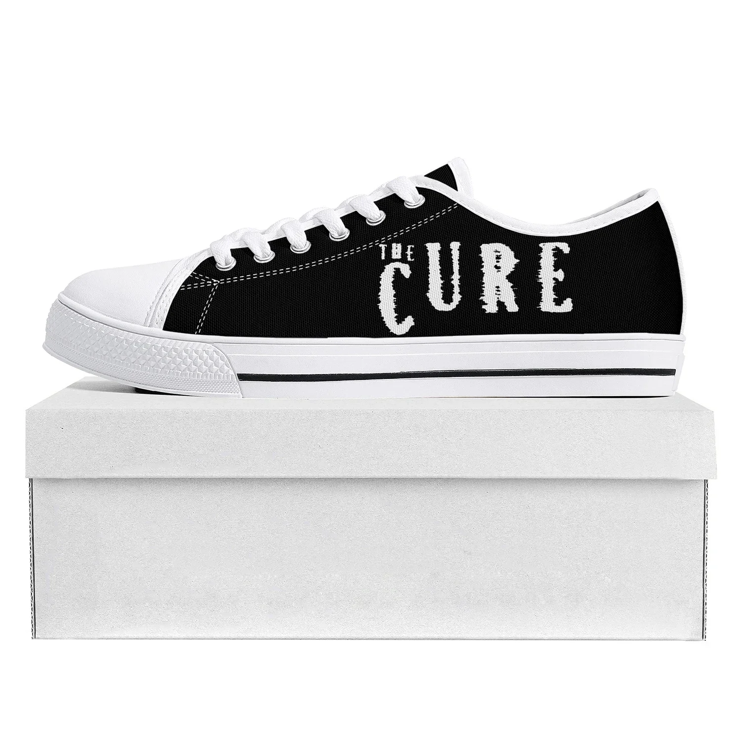 

Cure Rock Band The Robert Smith Low Top High Quality Sneakers Mens Womens Teenager Canvas Sneaker Couple Shoes Custom Shoe White