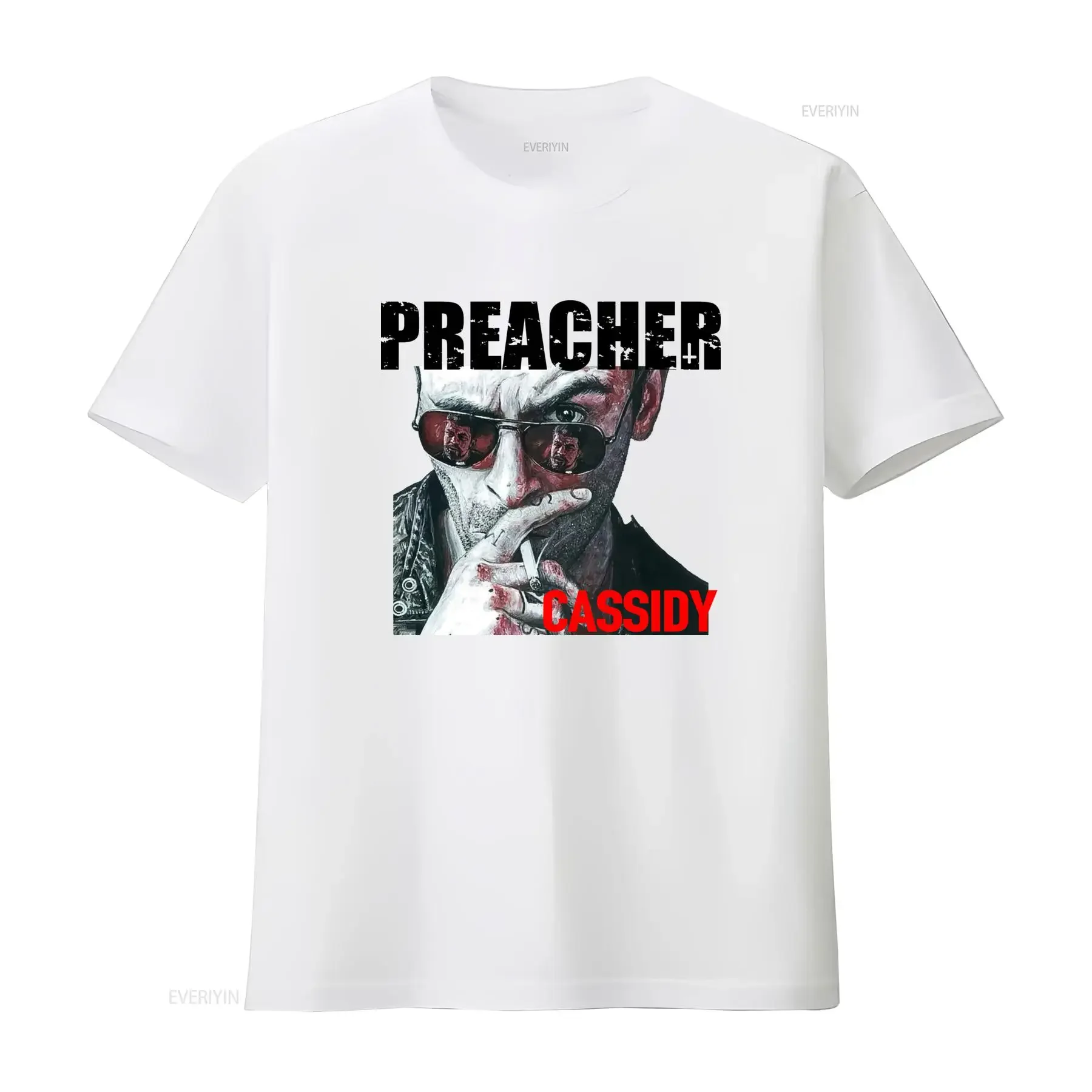 Preacher Cassidy Vampire Jesse Tv Series Vintage Oversized T Shirt HFW4 Size M vintage Washed Comfortable designer clothes