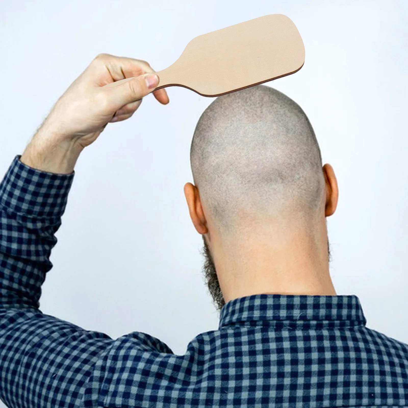 2Pcs Funny Bald Man Wood Comb Hair Loss Grooming Brush Scalp Massager Prank Gift Valentine's Day Present for Men