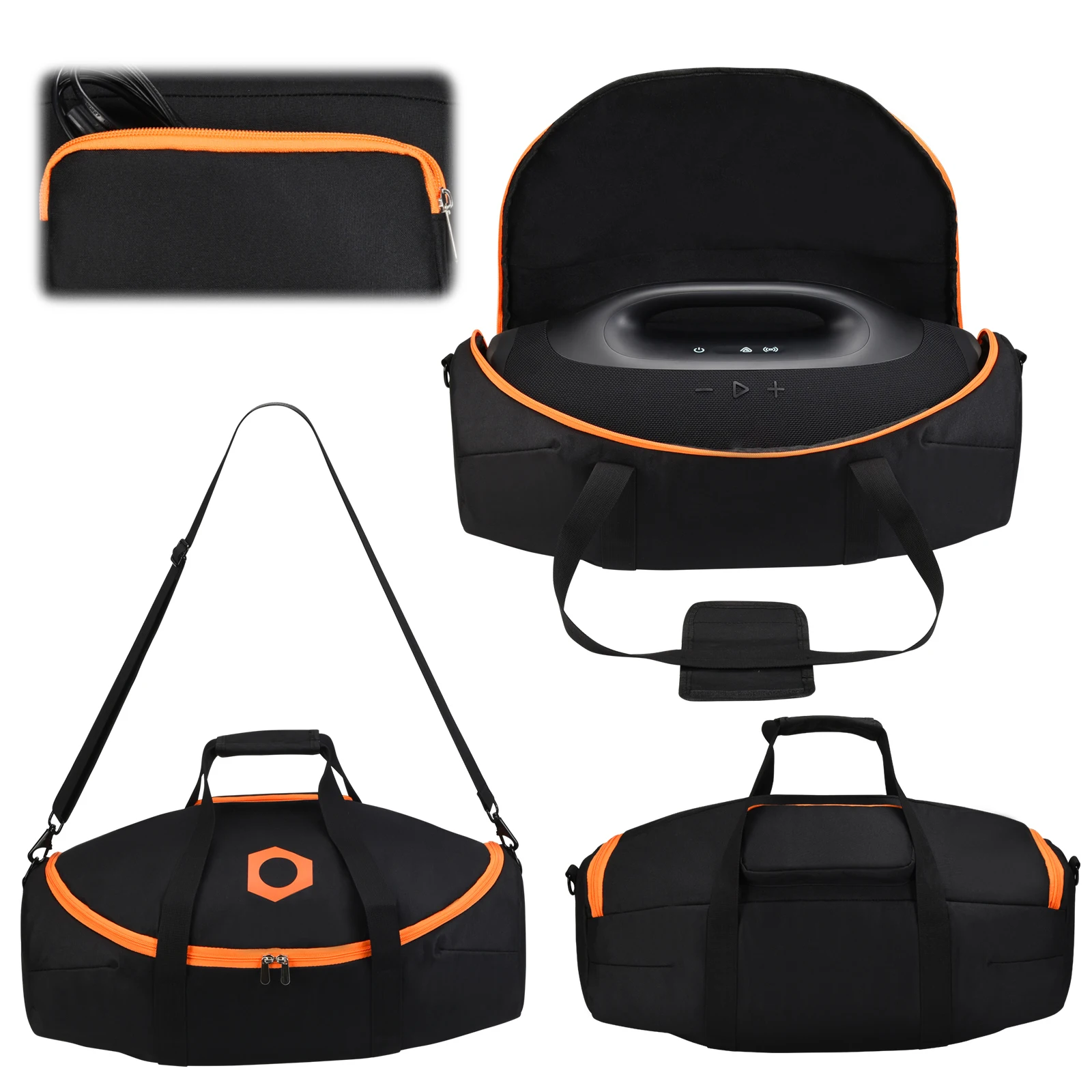 

Storage Organiser Bag with Detachable Strap Portable Storage Case for Boombox 4 Sound Device Accessories Storage Bag