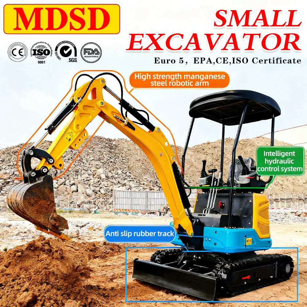 Porta a porta ﻿ Mini escavadeira para Kubota EPA EURO 5 Crawler Pequena Escavadeira Hidráulica Acessórios Completos Agricultura Mini Escavadeira