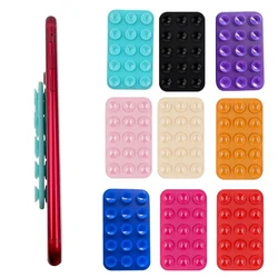 Double Side Silicone Suction Cup Wall Stand Mat Multifunctional Silicone Square Phone Case Anti-Slip Holder Mount Sucker Pad