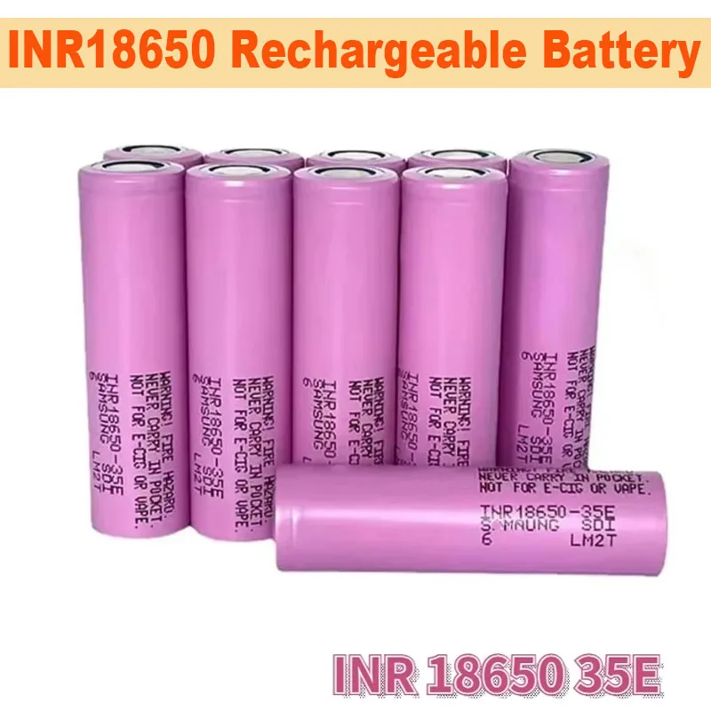 1-20 Pieces 2024 100% Original Best Selling INR18650 35E 20A Discharge 3.7V 3500mAh Li-ion Screwdriver Batteries