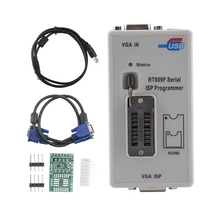 EMMC RT809F Serial ISP Programmer VGA LCD with RT-SOP8-A Simple Adapter Universal Programmable Calculator