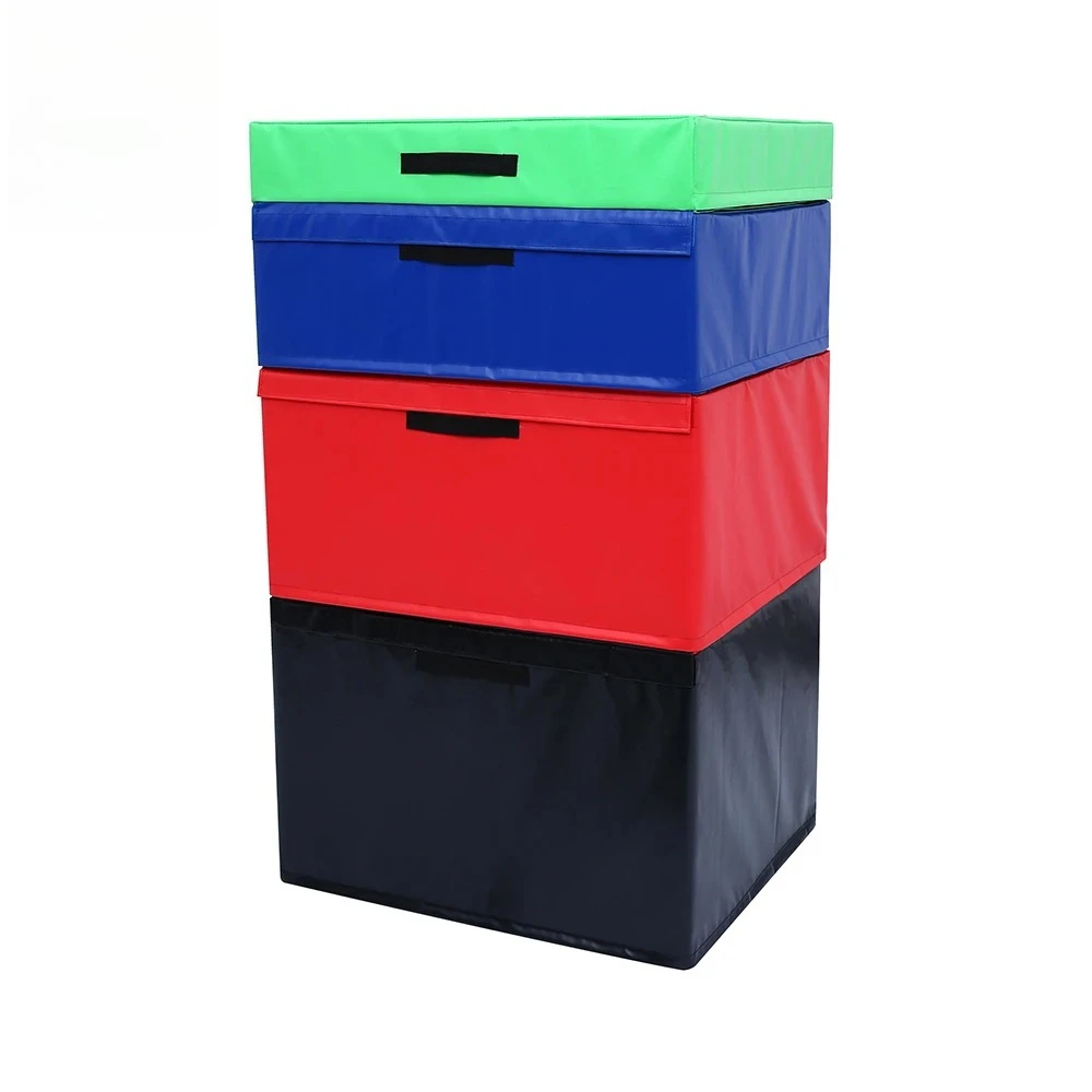 High Density EPE Foam Plyometric Jump Exercise Box Soft PVC Cover Strength Training Plyo Box