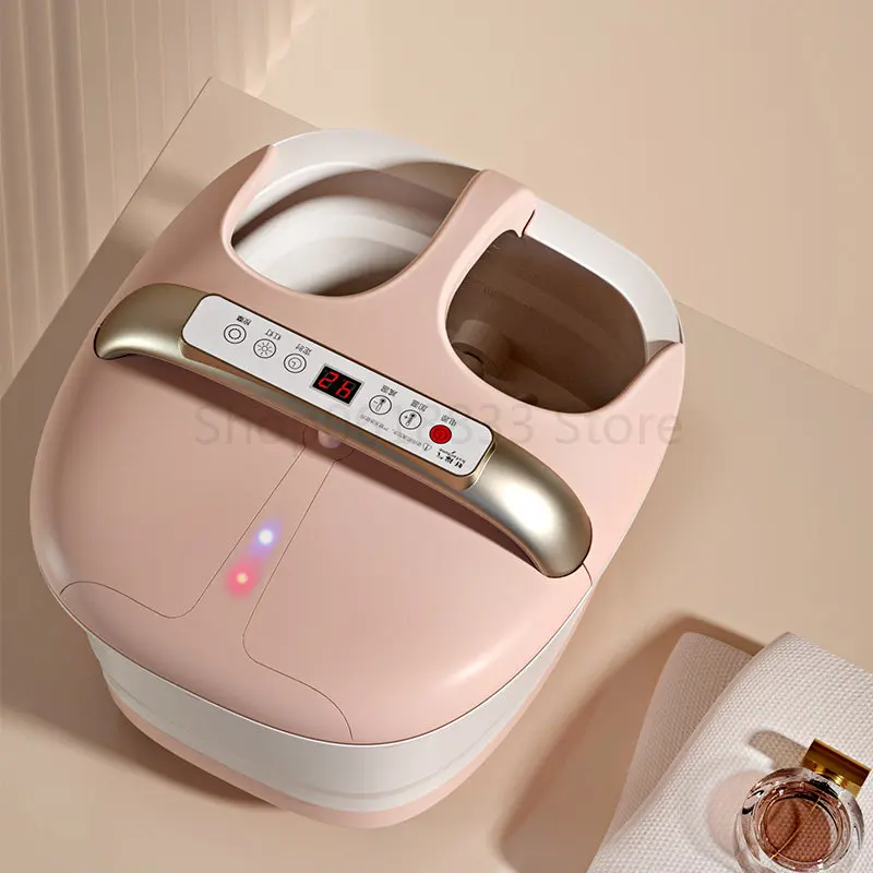 

Tender Pink Foot Bath Massager Automatic Heating Electric Massage Bucket Constant Temperature Heating Massage Foot Bath Bucket